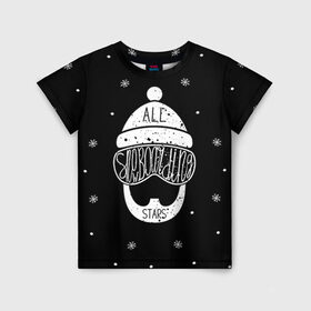 Детская футболка 3D с принтом Бородатый сноубордист в Белгороде, 100% гипоаллергенный полиэфир | прямой крой, круглый вырез горловины, длина до линии бедер, чуть спущенное плечо, ткань немного тянется | extreme | snowboard | сноуборд | сноубордист | экстрим