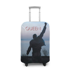 Чехол для чемодана 3D с принтом Queen в Белгороде, 86% полиэфир, 14% спандекс | двустороннее нанесение принта, прорези для ручек и колес | freddie | heavy | mercury | metal | queen | rock | квин | куин | меркури | меркюри | метал | рок | фредди меркьюри | фреди | хэви