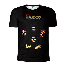 Мужская футболка 3D спортивная с принтом Queen в Белгороде, 100% полиэстер с улучшенными характеристиками | приталенный силуэт, круглая горловина, широкие плечи, сужается к линии бедра | freddie | heavy | mercury | metal | queen | rock | квин | куин | меркури | меркюри | метал | рок | фредди меркьюри | фреди | хэви