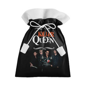 Подарочный 3D мешок с принтом Killer Queen в Белгороде, 100% полиэстер | Размер: 29*39 см | freddie | heavy | mercury | metal | queen | rock | квин | куин | меркури | меркюри | метал | рок | фредди меркьюри | фреди | хэви