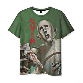 Мужская футболка 3D с принтом Queen в Белгороде, 100% полиэфир | прямой крой, круглый вырез горловины, длина до линии бедер | freddie | heavy | mercury | metal | queen | rock | квин | куин | меркури | меркюри | метал | рок | фредди меркьюри | фреди | хэви