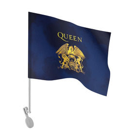 Флаг для автомобиля с принтом Группа Queen в Белгороде, 100% полиэстер | Размер: 30*21 см | Тематика изображения на принте: freddie | heavy | mercury | metal | queen | rock | квин | куин | меркури | меркюри | метал | рок | фредди меркьюри | фреди | хэви