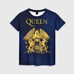 Женская футболка 3D с принтом Группа Queen в Белгороде, 100% полиэфир ( синтетическое хлопкоподобное полотно) | прямой крой, круглый вырез горловины, длина до линии бедер | freddie | heavy | mercury | metal | queen | rock | квин | куин | меркури | меркюри | метал | рок | фредди меркьюри | фреди | хэви