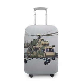 Чехол для чемодана 3D с принтом МИ 8 в Белгороде, 86% полиэфир, 14% спандекс | двустороннее нанесение принта, прорези для ручек и колес | авиация | армия | ввс | вертолет | военная техника | ми 8 | ударный