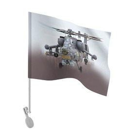 Флаг для автомобиля с принтом МИ 28 в Белгороде, 100% полиэстер | Размер: 30*21 см | авиация | армия | боевой | ввс | вертолет | военная техника | ми 28 | ночной охотник | ударный