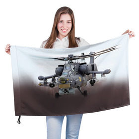 Флаг 3D с принтом МИ 28 в Белгороде, 100% полиэстер | плотность ткани — 95 г/м2, размер — 67 х 109 см. Принт наносится с одной стороны | авиация | армия | боевой | ввс | вертолет | военная техника | ми 28 | ночной охотник | ударный