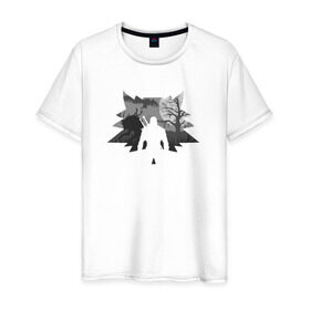 Мужская футболка хлопок с принтом The Witcher в Белгороде, 100% хлопок | прямой крой, круглый вырез горловины, длина до линии бедер, слегка спущенное плечо. | ведьмак