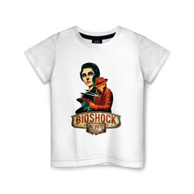 Детская футболка хлопок с принтом Bioshock Infinite в Белгороде, 100% хлопок | круглый вырез горловины, полуприлегающий силуэт, длина до линии бедер | bioshock | bioshock infinite