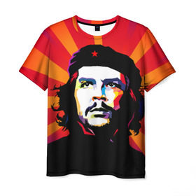 Мужская футболка 3D с принтом Че Гевара в Белгороде, 100% полиэфир | прямой крой, круглый вырез горловины, длина до линии бедер | куба | поп арт | революционер | чегевара