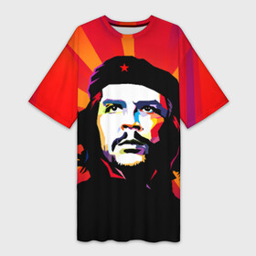 Платье-футболка 3D с принтом Че Гевара в Белгороде,  |  | куба | поп арт | революционер | чегевара