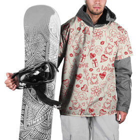 Накидка на куртку 3D с принтом Любовь в Белгороде, 100% полиэстер |  | Тематика изображения на принте: love | игрушки | любовь | мишка | ромашки | сердце | цветы | шарики