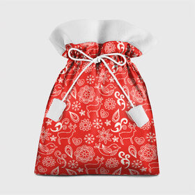 Подарочный 3D мешок с принтом Новогодний микс в Белгороде, 100% полиэстер | Размер: 29*39 см | Тематика изображения на принте: новый год | олени | снежинки | текстуры