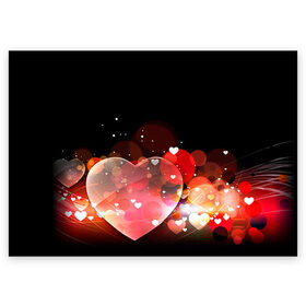 Поздравительная открытка с принтом Сердца в Белгороде, 100% бумага | плотность бумаги 280 г/м2, матовая, на обратной стороне линовка и место для марки
 | 14 февраля | love | валентин | влюбленные | любовь | сердечко | сердце
