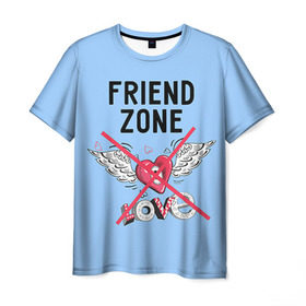 Мужская футболка 3D с принтом Friendzone в Белгороде, 100% полиэфир | прямой крой, круглый вырез горловины, длина до линии бедер | 14 февраля | friendzone | valentine | день святого валентина | ненавижу 14 февраля | сердечки | френдзона