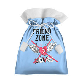 Подарочный 3D мешок с принтом Friendzone в Белгороде, 100% полиэстер | Размер: 29*39 см | Тематика изображения на принте: 14 февраля | friendzone | valentine | день святого валентина | ненавижу 14 февраля | сердечки | френдзона