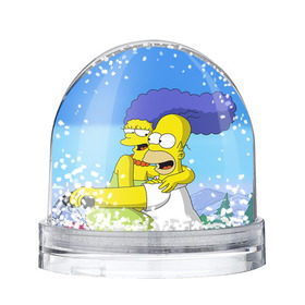 Снежный шар с принтом Гомер и Мардж в Белгороде, Пластик | Изображение внутри шара печатается на глянцевой фотобумаге с двух сторон | гомер