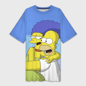 Платье-футболка 3D с принтом Гомер и Мардж в Белгороде,  |  | гомер