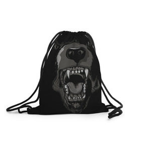 Рюкзак-мешок 3D с принтом Grizzly bear в Белгороде, 100% полиэстер | плотность ткани — 200 г/м2, размер — 35 х 45 см; лямки — толстые шнурки, застежка на шнуровке, без карманов и подкладки | bear | балалайка | водка | медведь