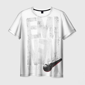 Мужская футболка 3D с принтом Eminem в Белгороде, 100% полиэфир | прямой крой, круглый вырез горловины, длина до линии бедер | Тематика изображения на принте: eminem | recovery | еминем | эминем