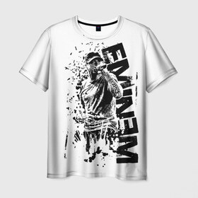 Мужская футболка 3D с принтом Eminem в Белгороде, 100% полиэфир | прямой крой, круглый вырез горловины, длина до линии бедер | eminem | еминем | эминем