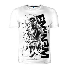 Мужская футболка 3D спортивная с принтом Eminem в Белгороде, 100% полиэстер с улучшенными характеристиками | приталенный силуэт, круглая горловина, широкие плечи, сужается к линии бедра | eminem | еминем | эминем