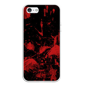 Чехол для iPhone 5/5S матовый с принтом Следы крови в Белгороде, Силикон | Область печати: задняя сторона чехла, без боковых панелей | Тематика изображения на принте: blood | кровь | следы
