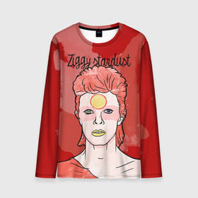 Мужской лонгслив 3D с принтом Ziggy Stardust в Белгороде, 100% полиэстер | длинные рукава, круглый вырез горловины, полуприлегающий силуэт | Тематика изображения на принте: bowie | david | ziggy stardust | боуи | дэвид | музыкант | певец | рок