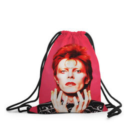 Рюкзак-мешок 3D с принтом Ziggy Stardust в Белгороде, 100% полиэстер | плотность ткани — 200 г/м2, размер — 35 х 45 см; лямки — толстые шнурки, застежка на шнуровке, без карманов и подкладки | bowie | david | ziggy stardust | боуи | дэвид | музыкант | певец | рок