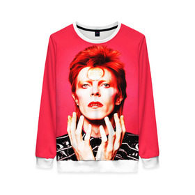 Женский свитшот 3D с принтом Ziggy Stardust в Белгороде, 100% полиэстер с мягким внутренним слоем | круглый вырез горловины, мягкая резинка на манжетах и поясе, свободная посадка по фигуре | bowie | david | ziggy stardust | боуи | дэвид | музыкант | певец | рок