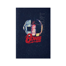 Обложка для паспорта матовая кожа с принтом Bowie в Белгороде, натуральная матовая кожа | размер 19,3 х 13,7 см; прозрачные пластиковые крепления | Тематика изображения на принте: bowie | david | боуи | дэвид | музыкант | певец | рок