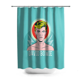 Штора 3D для ванной с принтом David Bowie в Белгороде, 100% полиэстер | плотность материала — 100 г/м2. Стандартный размер — 146 см х 180 см. По верхнему краю — пластиковые люверсы для креплений. В комплекте 10 пластиковых колец | bowie | david | боуи | дэвид | музыкант | певец | рок
