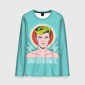 Мужской лонгслив 3D с принтом David Bowie в Белгороде, 100% полиэстер | длинные рукава, круглый вырез горловины, полуприлегающий силуэт | bowie | david | боуи | дэвид | музыкант | певец | рок