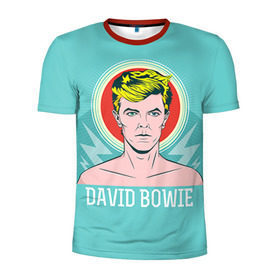 Мужская футболка 3D спортивная с принтом David Bowie в Белгороде, 100% полиэстер с улучшенными характеристиками | приталенный силуэт, круглая горловина, широкие плечи, сужается к линии бедра | Тематика изображения на принте: bowie | david | боуи | дэвид | музыкант | певец | рок