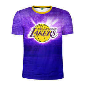 Мужская футболка 3D спортивная с принтом Los Angeles Lakers в Белгороде, 100% полиэстер с улучшенными характеристиками | приталенный силуэт, круглая горловина, широкие плечи, сужается к линии бедра | basketball | la | lakers | los angeles | nba | баскет | баскетбол | баскетбольный | лейкерс | нба | спорт