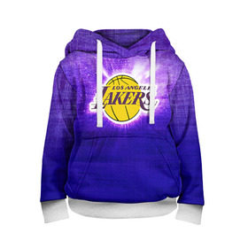 Детская толстовка 3D с принтом Los Angeles Lakers в Белгороде, 100% полиэстер | двухслойный капюшон со шнурком для регулировки, мягкие манжеты на рукавах и по низу толстовки, спереди карман-кенгуру с мягким внутренним слоем | basketball | la | lakers | los angeles | nba | баскет | баскетбол | баскетбольный | лейкерс | нба | спорт