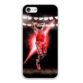 Чехол силиконовый для Телефон Apple iPhone 5/5S с принтом Бросок в Белгороде, Силикон | Область печати: задняя сторона чехла, без боковых панелей | basketball | nba | баскет | баскетбол | баскетбольный | нба | спорт