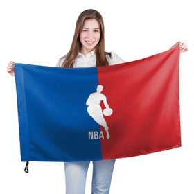 Флаг 3D с принтом Эмблема NBA в Белгороде, 100% полиэстер | плотность ткани — 95 г/м2, размер — 67 х 109 см. Принт наносится с одной стороны | basketball | nba | баскет | баскетбол | баскетбольный | нба | спорт | эмблема