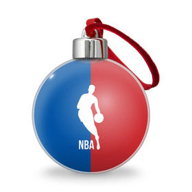 Ёлочный шар с принтом Эмблема NBA в Белгороде, Пластик | Диаметр: 77 мм | basketball | nba | баскет | баскетбол | баскетбольный | нба | спорт | эмблема