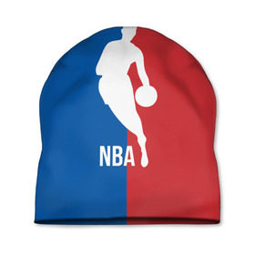 Шапка 3D с принтом Эмблема NBA в Белгороде, 100% полиэстер | универсальный размер, печать по всей поверхности изделия | Тематика изображения на принте: basketball | nba | баскет | баскетбол | баскетбольный | нба | спорт | эмблема