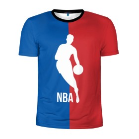 Мужская футболка 3D спортивная с принтом Эмблема NBA в Белгороде, 100% полиэстер с улучшенными характеристиками | приталенный силуэт, круглая горловина, широкие плечи, сужается к линии бедра | basketball | nba | баскет | баскетбол | баскетбольный | нба | спорт | эмблема