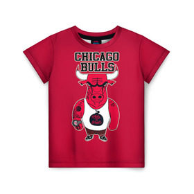 Детская футболка 3D с принтом Chicago bulls в Белгороде, 100% гипоаллергенный полиэфир | прямой крой, круглый вырез горловины, длина до линии бедер, чуть спущенное плечо, ткань немного тянется | basketball | chicago | chicago bulls | nba | баскет | баскетбол | баскетбольный | булс | нба | спорт | чикаго | чикаго булс