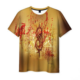 Мужская футболка 3D с принтом Slipknot в Белгороде, 100% полиэфир | прямой крой, круглый вырез горловины, длина до линии бедер | deth | rock | slipknot | мрак | рок | слипнот