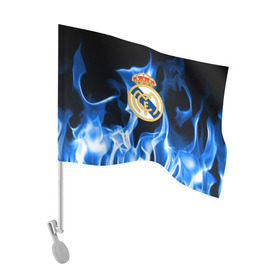 Флаг для автомобиля с принтом Real Madrid в Белгороде, 100% полиэстер | Размер: 30*21 см | madrid | real | мадрид | реал | футбол