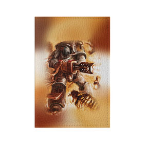 Обложка для паспорта матовая кожа с принтом Серый рыцарь в Белгороде, натуральная матовая кожа | размер 19,3 х 13,7 см; прозрачные пластиковые крепления | 40000 | 40k | grey knight | warhammer | вархаммер | ваха | серый рыцарь