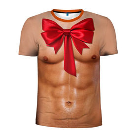 Мужская футболка 3D спортивная с принтом Твой подарок в Белгороде, 100% полиэстер с улучшенными характеристиками | приталенный силуэт, круглая горловина, широкие плечи, сужается к линии бедра | body | man body
подарок | бант | голое тело | идеальное | мужское тело | подарок жене | подарок мужу | пресс | спорт | тело | торс
