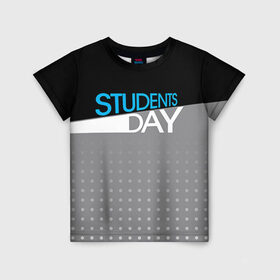 Детская футболка 3D с принтом День студента в Белгороде, 100% гипоаллергенный полиэфир | прямой крой, круглый вырез горловины, длина до линии бедер, чуть спущенное плечо, ткань немного тянется | Тематика изображения на принте: student | день студента | студент | студенчество | татьянин день | универ