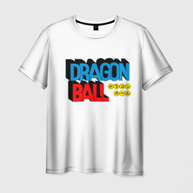Мужская футболка 3D с принтом Dragon Ball Logo в Белгороде, 100% полиэфир | прямой крой, круглый вырез горловины, длина до линии бедер | болл | драгон | лого | логотип