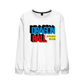 Мужской свитшот 3D с принтом Dragon Ball Logo в Белгороде, 100% полиэстер с мягким внутренним слоем | круглый вырез горловины, мягкая резинка на манжетах и поясе, свободная посадка по фигуре | болл | драгон | лого | логотип