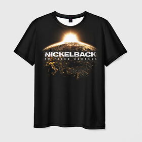 Мужская футболка 3D с принтом Nickelback в Белгороде, 100% полиэфир | прямой крой, круглый вырез горловины, длина до линии бедер | nickelback | группа | никельбэк | рок
