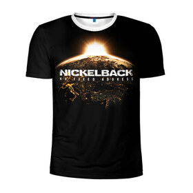 Мужская футболка 3D спортивная с принтом Nickelback в Белгороде, 100% полиэстер с улучшенными характеристиками | приталенный силуэт, круглая горловина, широкие плечи, сужается к линии бедра | nickelback | группа | никельбэк | рок